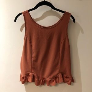 Coral Flared Tank Top